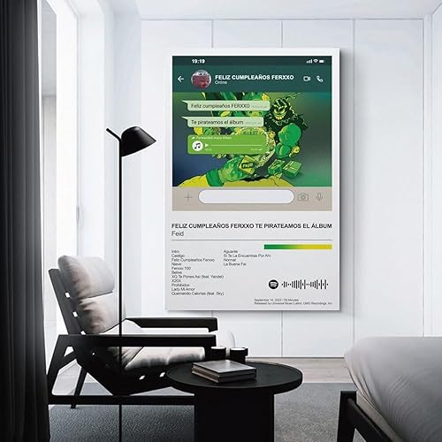 Miniatura 3 de Feid - Póster en lienzo con diseño de Feliz Cumpleaños Ferxxo 5, decoración de dormitorio, paisaje, oficina, San Valentín, cumpleaños, sin marco, 20