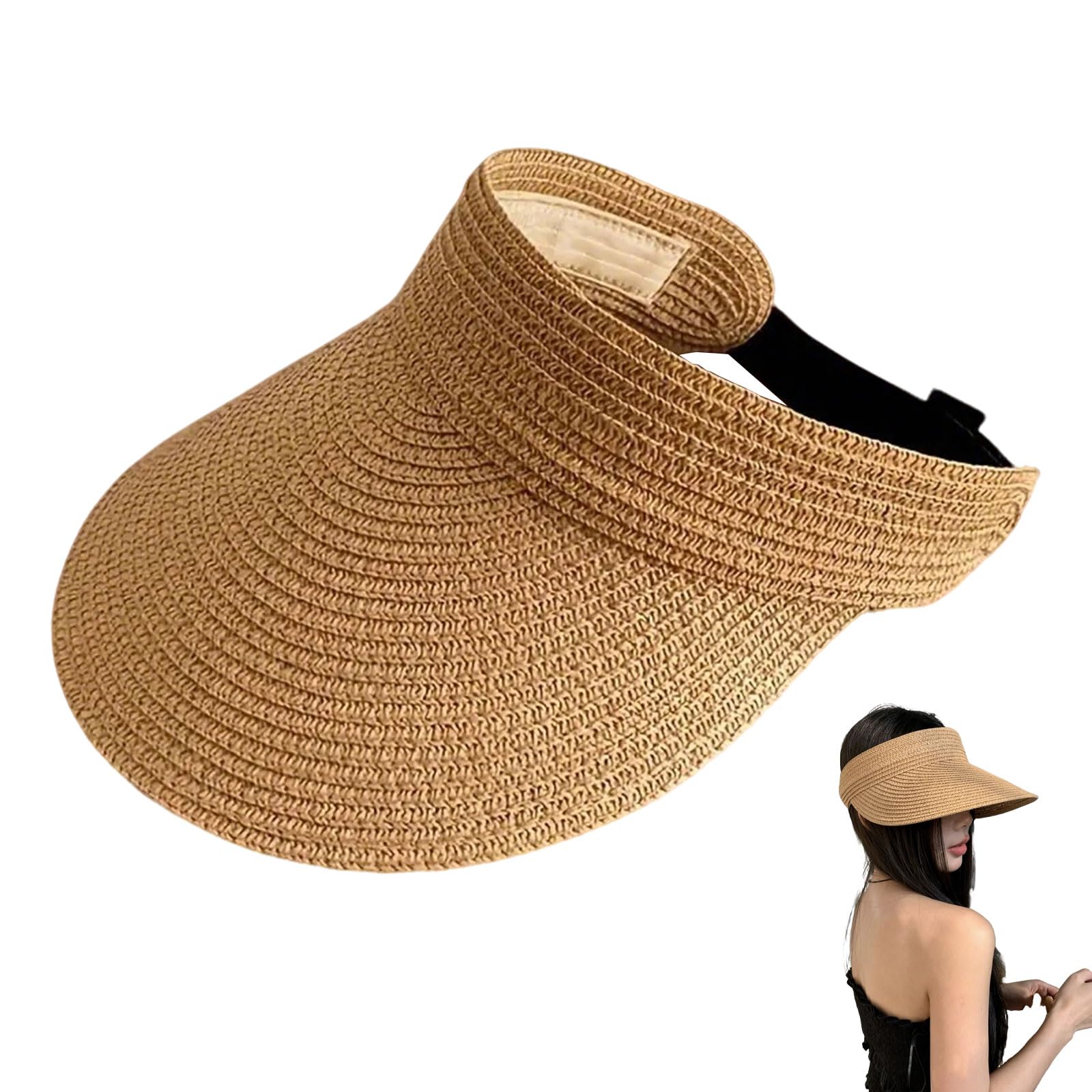 Straw Big Brim Sun Hats WhimsigulpLadies Wide Brim Straw Sun Hat UPF 50+ –  Chic Summer, image size:1600x1600