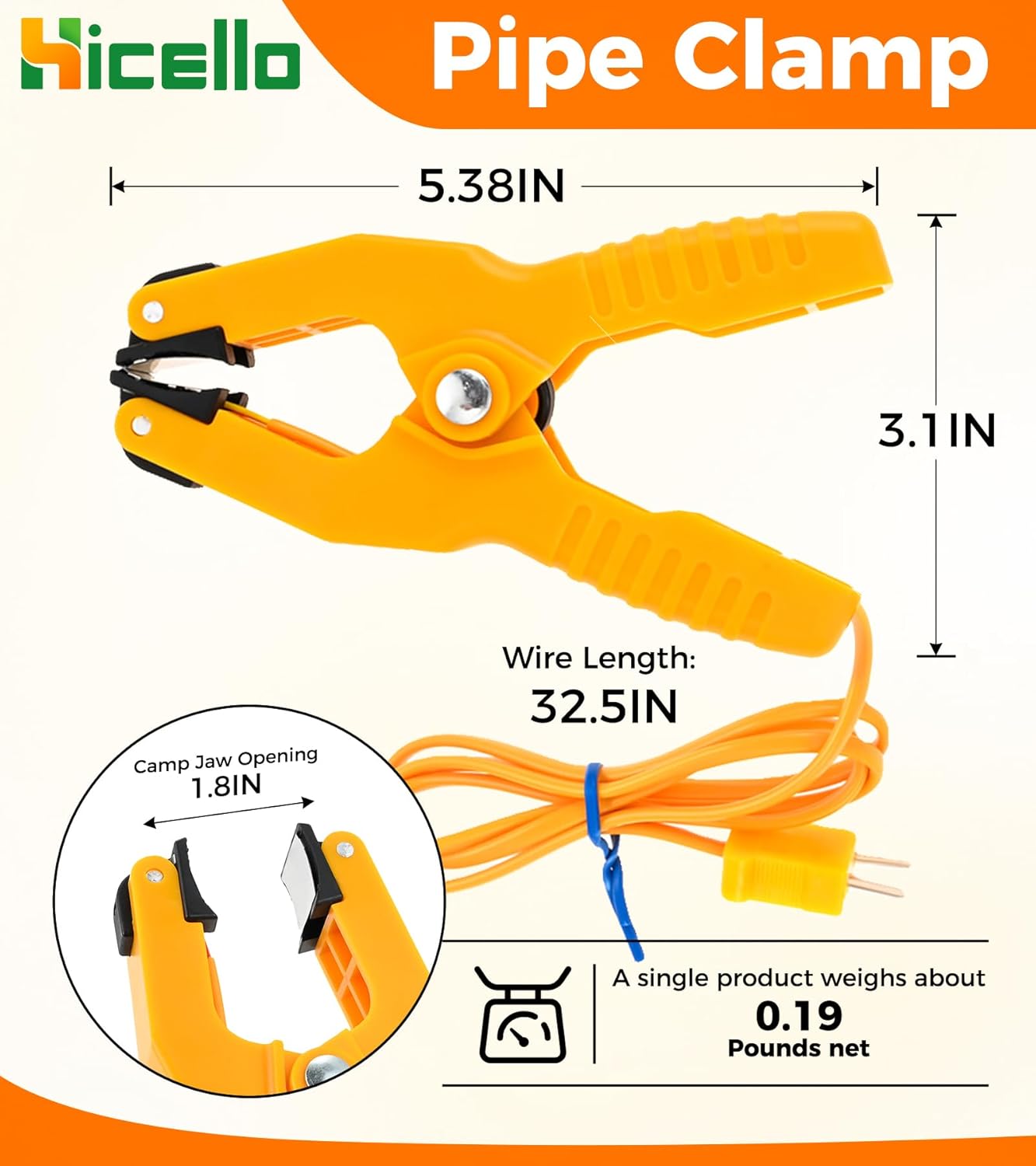 Digital Dual Channel K Type Thermocouple Thermometer (-238 to 3212°F) with 2 Probes & 2 Pipe Clamps – High Accuracy Temperature Meter with T1/T2 & T1-T2 Display, for HVAC, Industrial, Lab Use