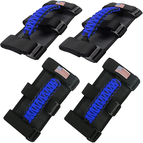 Miniatura 7 de para Accesorios Jeep Wrangler Asas de Agarre de Barra Enrollable de Agarre y Empuñadura con Borde Compatible con Jeep Wrangler YJ TJ JK JKU JL JLU