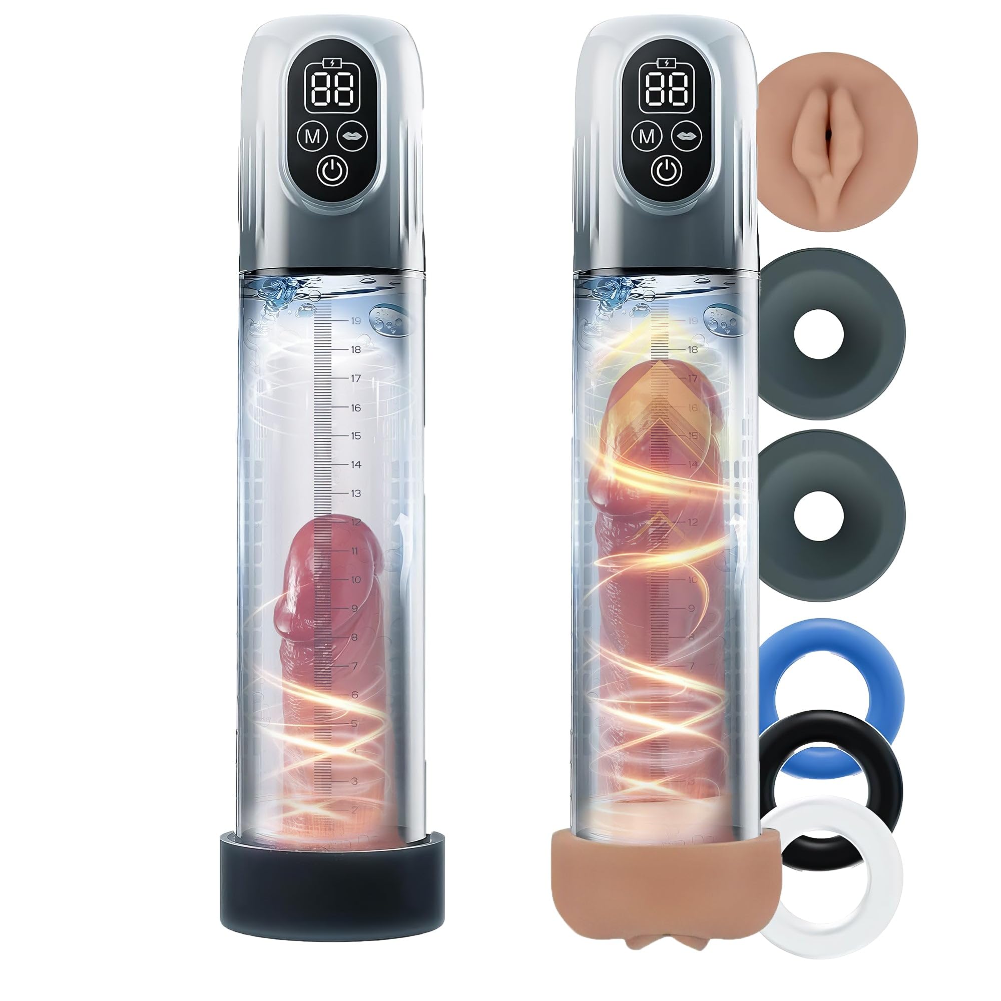Penis Vacuum Pump Electric Penis Enlarge Maximizer PRO Extend Pump Rechargeable Penis Stimulator with 5 Suction Intensities OH-OT-284