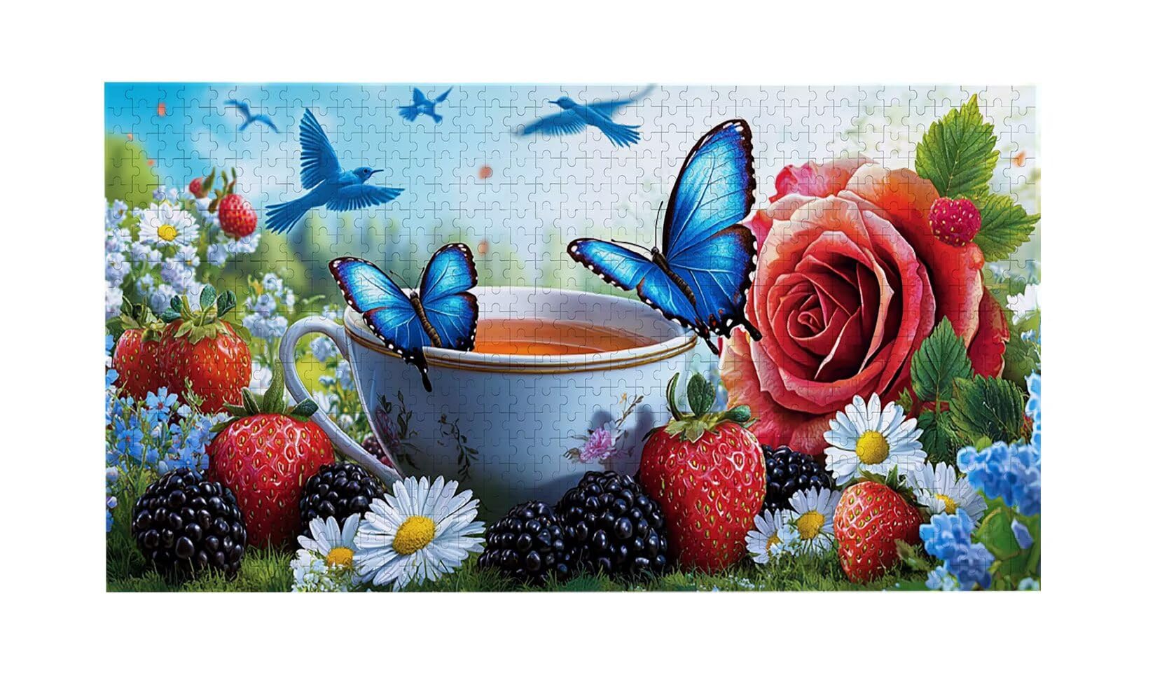 Różowy motyl - Puzzle 900 sztuk dla dorosłych - Puzzle DIY, kreatywna rozrywka, sztuka nowoczesna, klasyczne puzzle dla dorosłych i młodzieży w wieku 12 lat, pomysł na prezent dla mężczyzn i kobiet 87