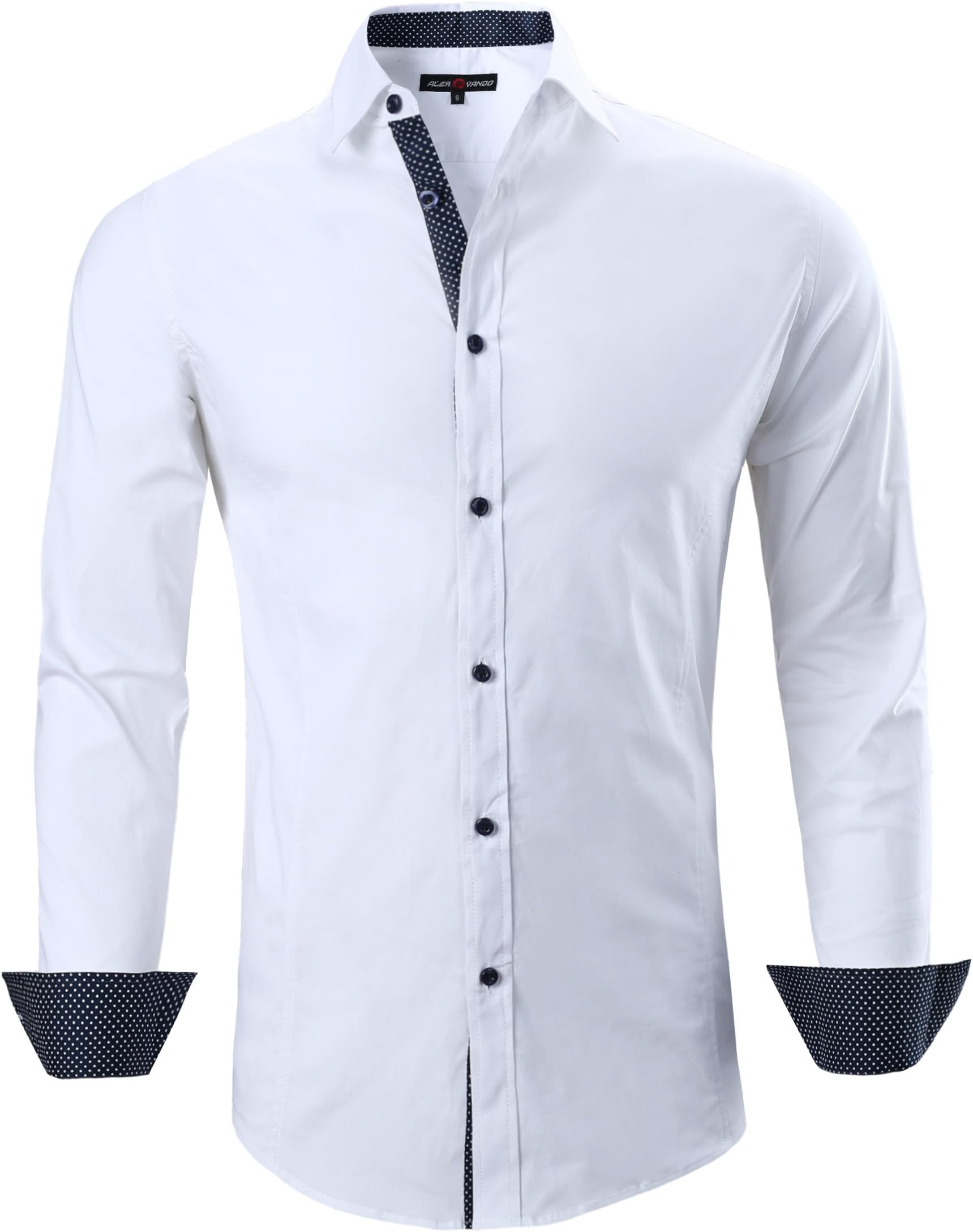Mens Stretch Dress Shirts Wrinkle Free Button Down Shirts Long Sleeve Business Work Shirts for Men Regular Fit