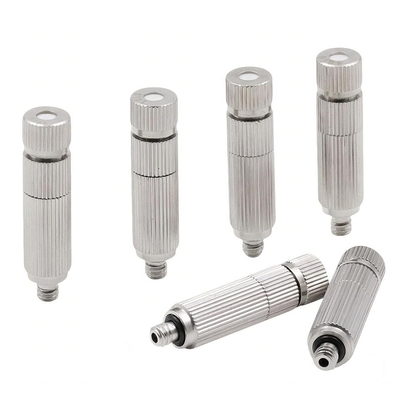 High Pressure Misting Nozzles, Brass Atomizing Threaded 0.1-0.5mm 50pcs(3 Sects,Orifice Dia 0.4mm)
