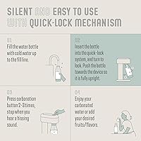 Vista 5 de Mysoda Ruby 2 Sparkling Water Maker - Soda Streaming Machine Silent Carbonated Water Machine Robust Long-Lasting Aluminium Soda Maker 1L Water