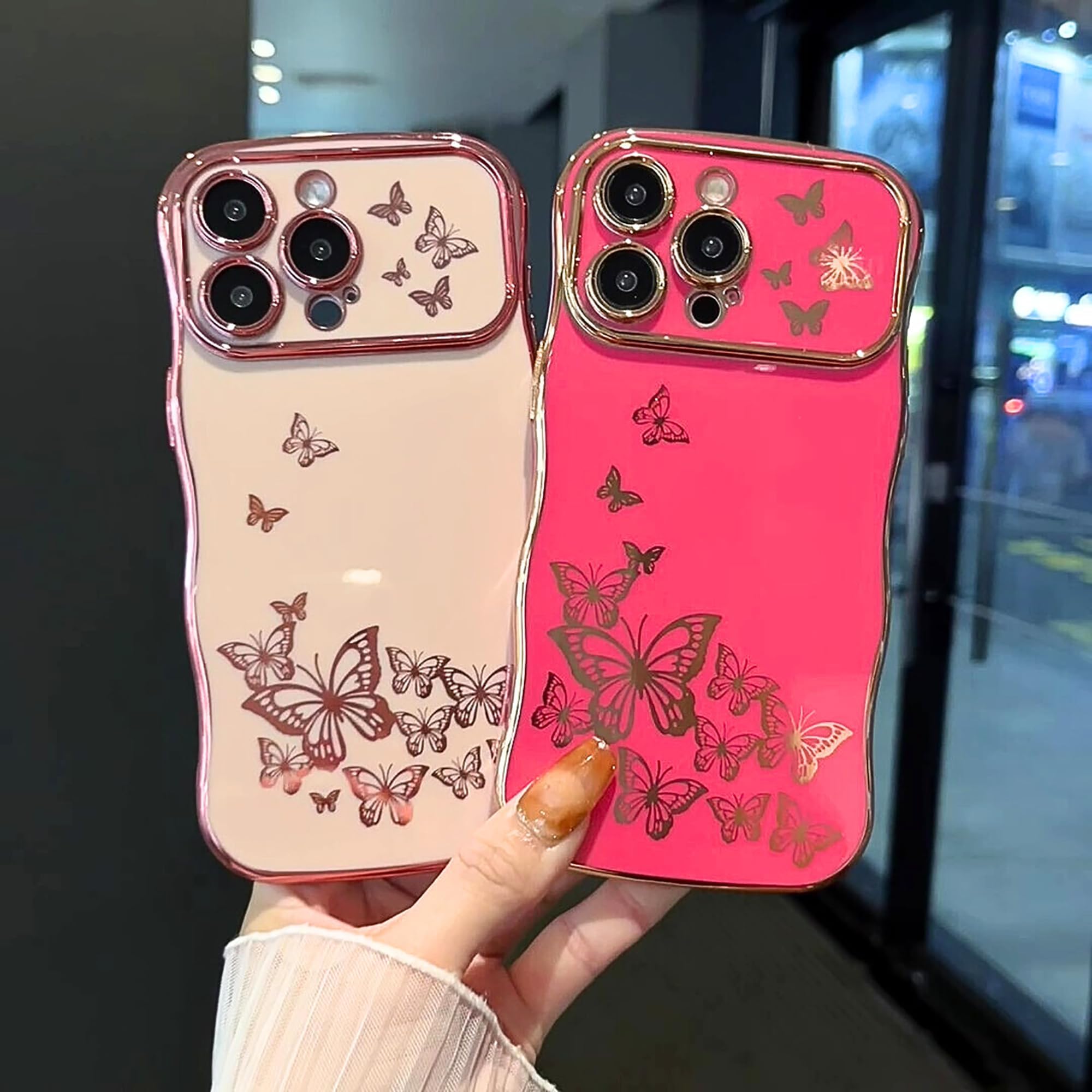 ZTOFERA For IPhone 13 Case For Girls Women, Cute Curly Wave Frame Case