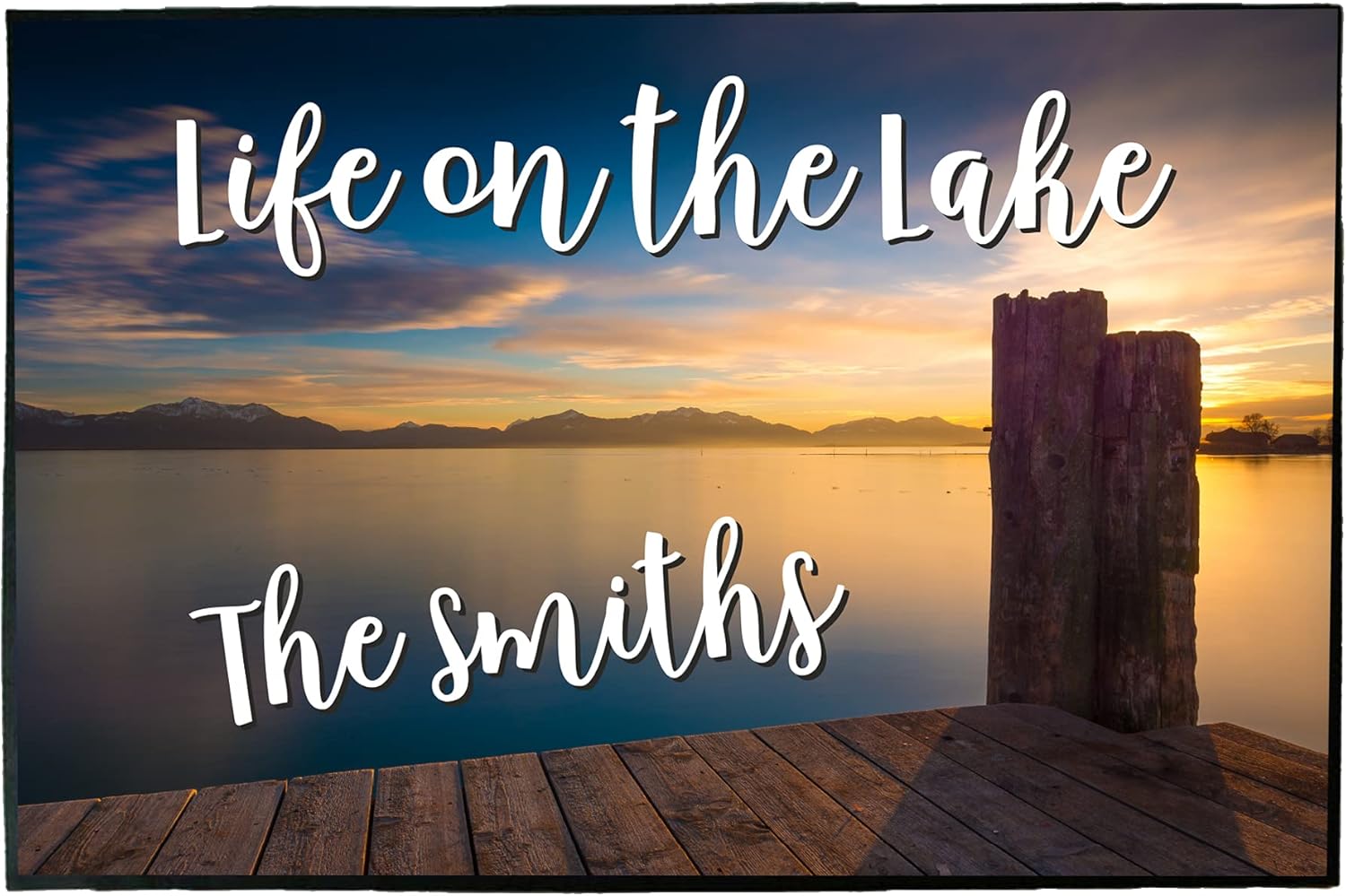 VictoryStore Home Accessories: Custom Lake House Doormat 24 Inches by 36 Inches (Life On The Lake)