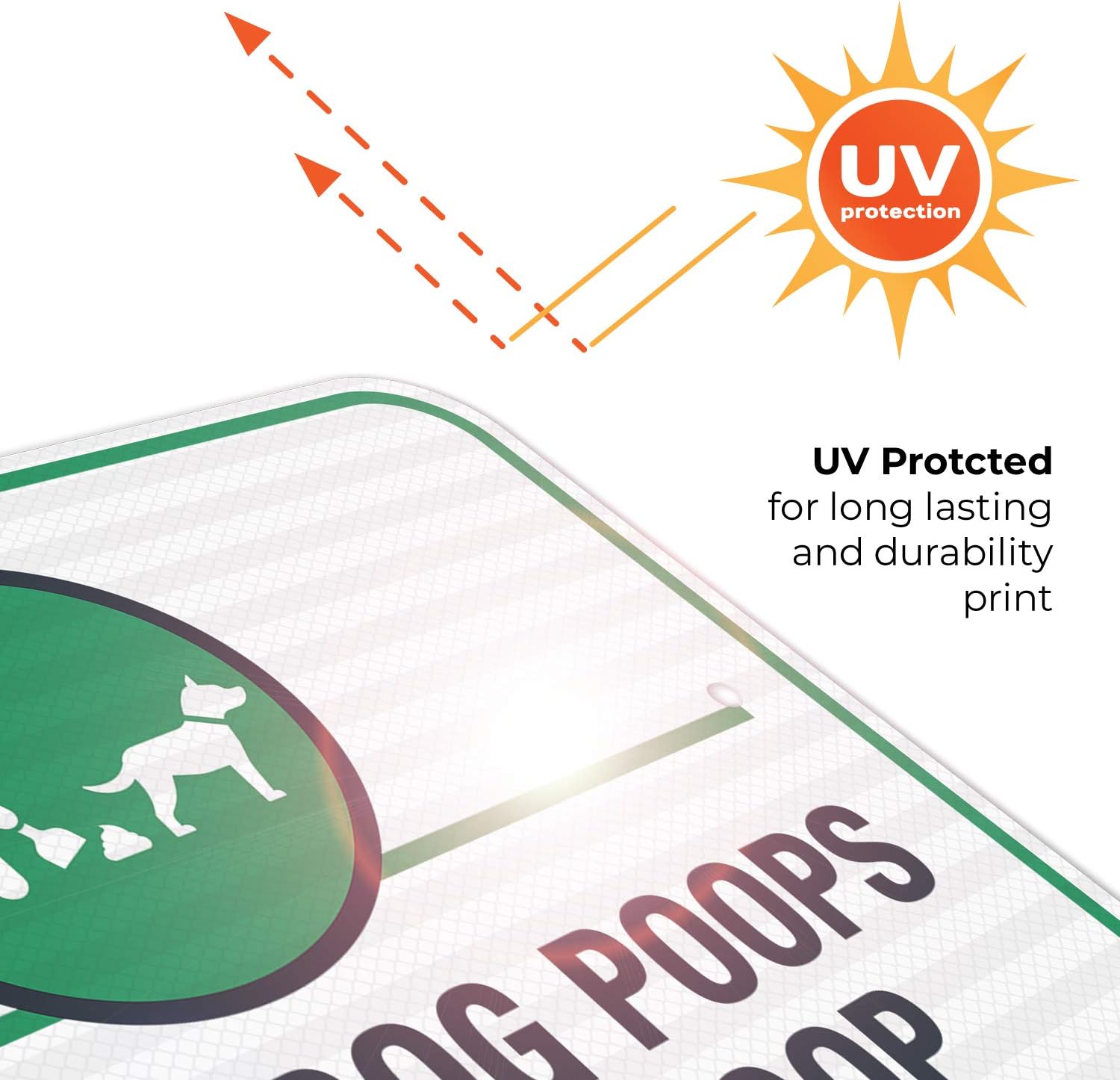 Dog Poop Sign, Funny Clean Up After Your Dog Sign, 12x18 Inches, 3M EGP Reflective .063 Aluminum, Fade Resistant, Easy Mounting, Indoor/Outdoor Use, Made in USA
