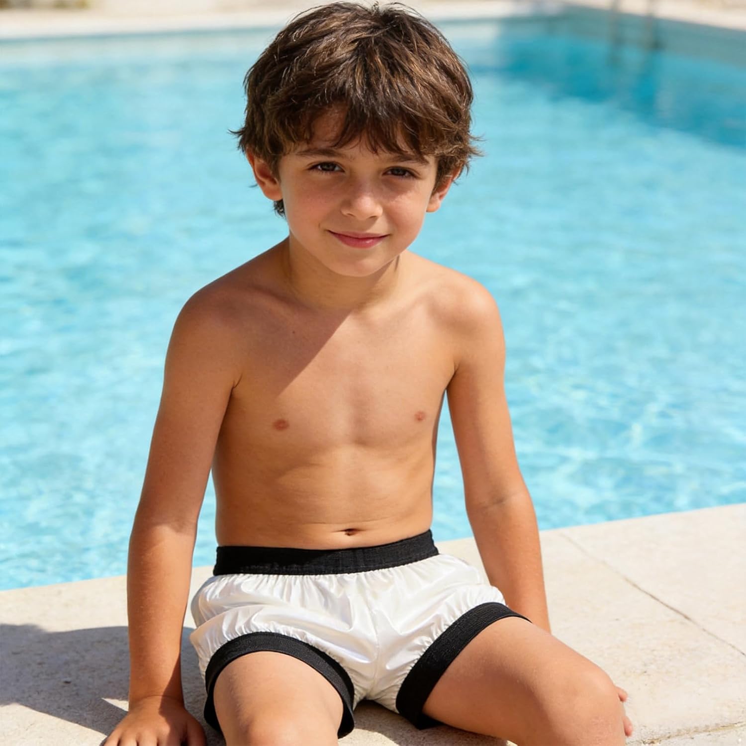 ranrann Boys Swim Briefs Diaper Swimwear for Incontinence image 2