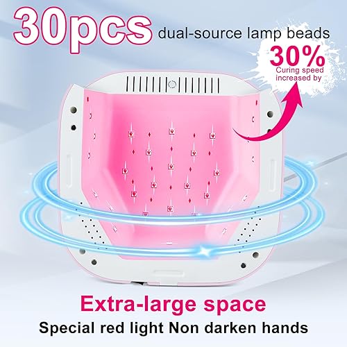 Miniatura 7 de MEKK Mini luz UV para uñas de gel, luz UV para uñas, innovadora lámpara de uñas de 16 W, lámpara de uñas LED portátil, secador de uñas profesional