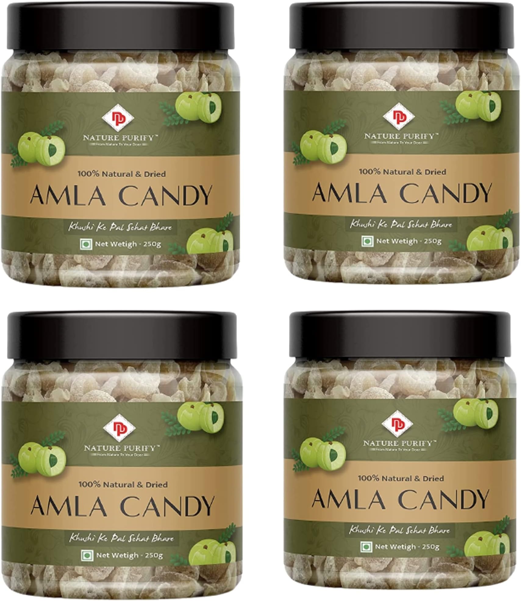 Nature Purify Dry Amla Candy | Dry Berries | Premium Sweet Indian Gooseberry (500)