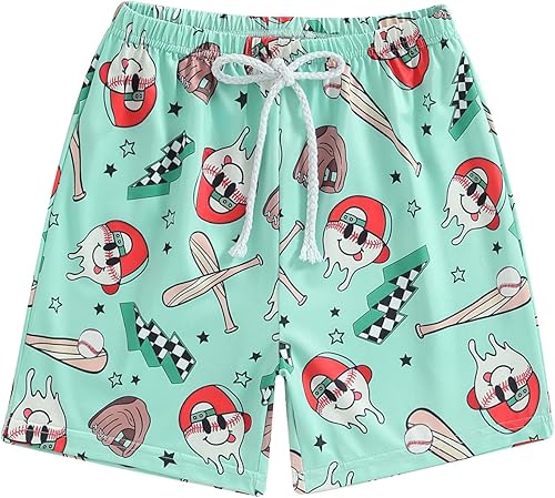 Pantalones cortos para niños pequeños, trajes de baño de secado rápido, pantalones cortos atléticos 4T 5T, talla 6, 7, 8