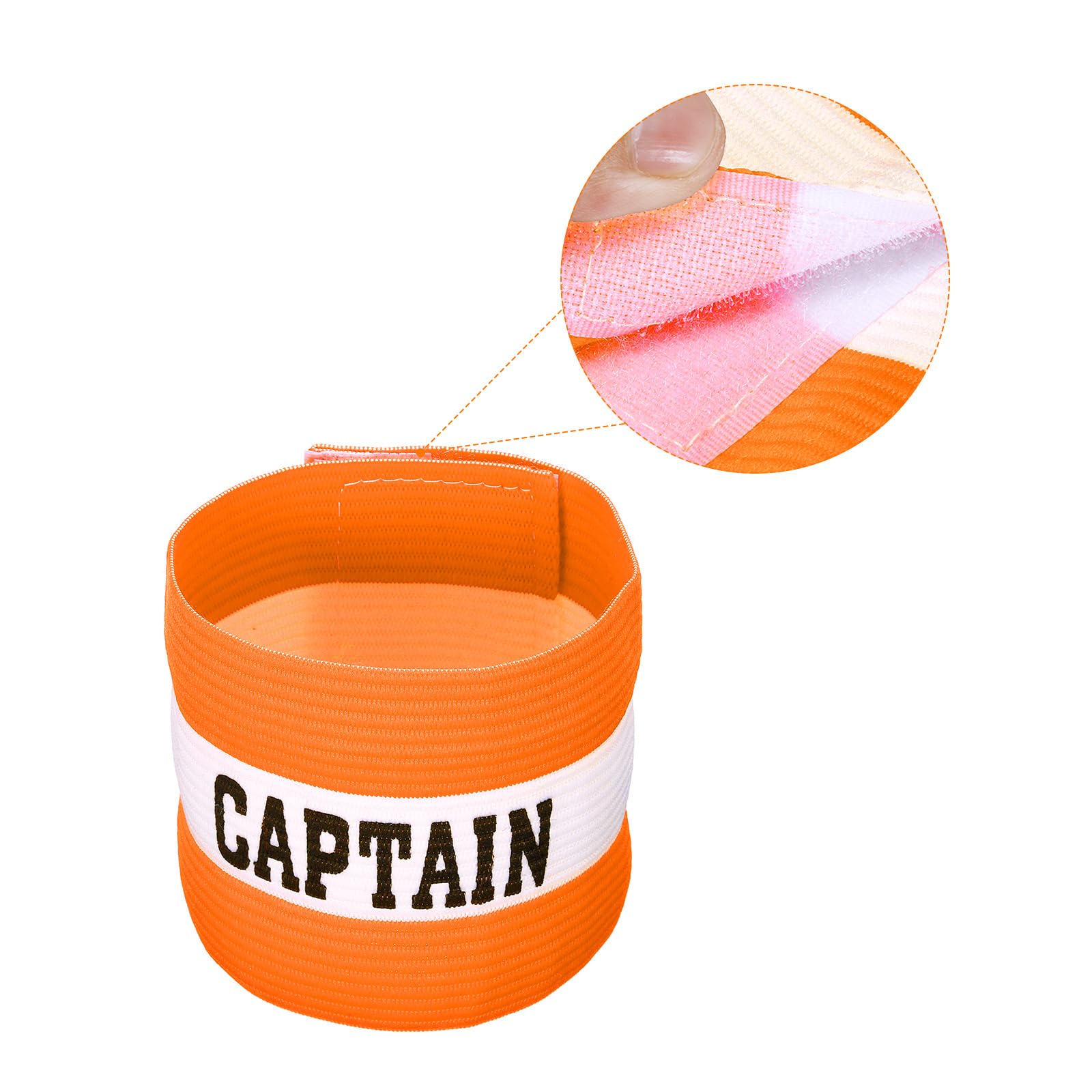 YOKIVE Captain Armband, Nylon Protective Arm Badge, Adjustable Flexibility, Great for Team Training Competitions (Orange - Image 4