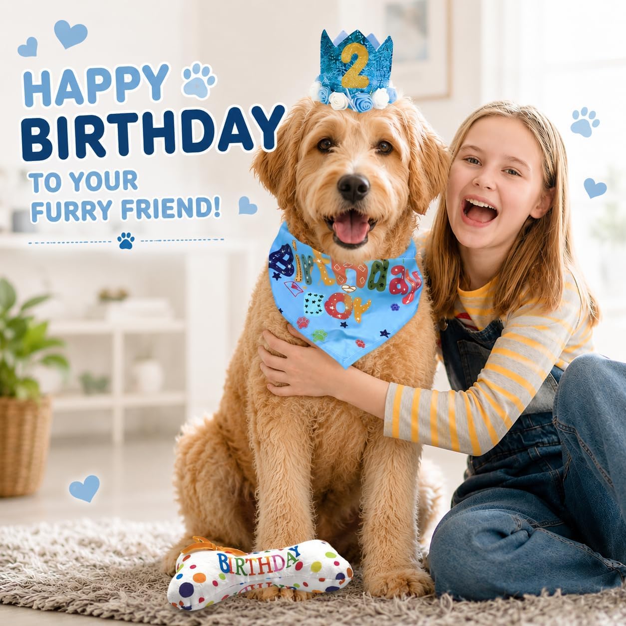 Dog Birthday Bandana, Dog Birthday Hat, Dog Birthday Decorations