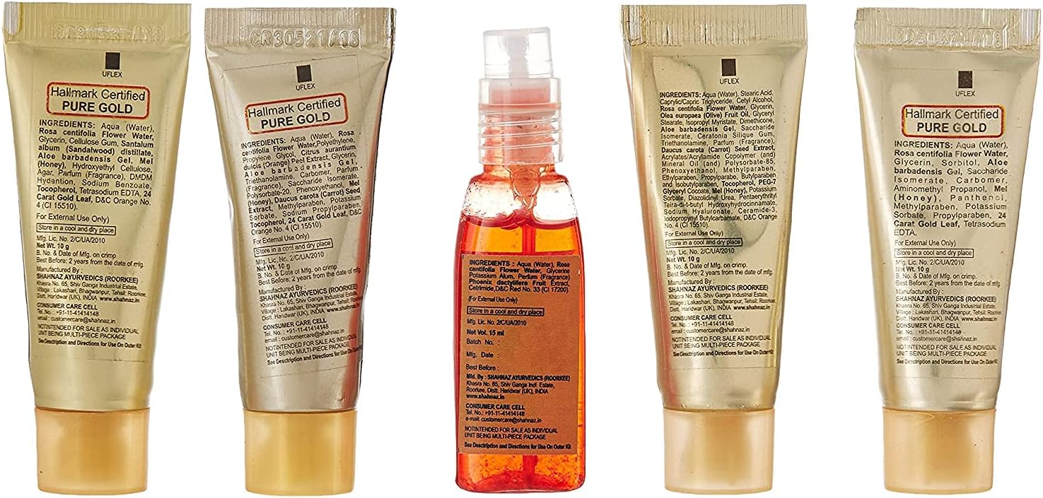 Shahnaz Husain Shahnaz Husain Gold Facial Kit 40 g (Set of 4)
