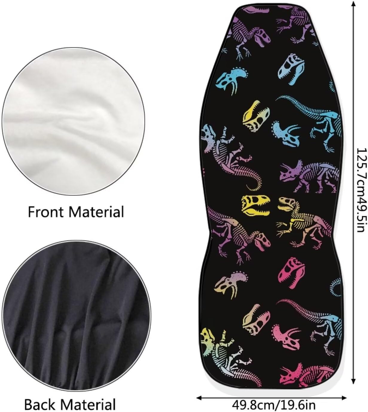 Dinosaurs Car Seat Cover for Women Men,Car Seat Accessories,Universal Fit for SUV Sedan Truck for Car Decors
