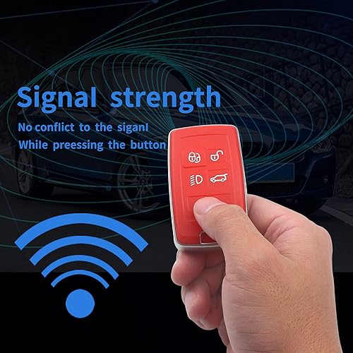 Miniatura 4 de Funda para llavero Land Rover, compatible con Land Rover Range (B rojo)