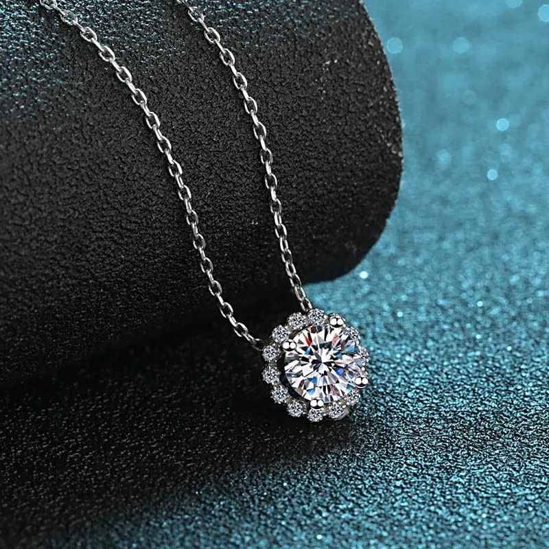Collier pendentif moissanite brillant éclat éternel anti-ternissement - 3