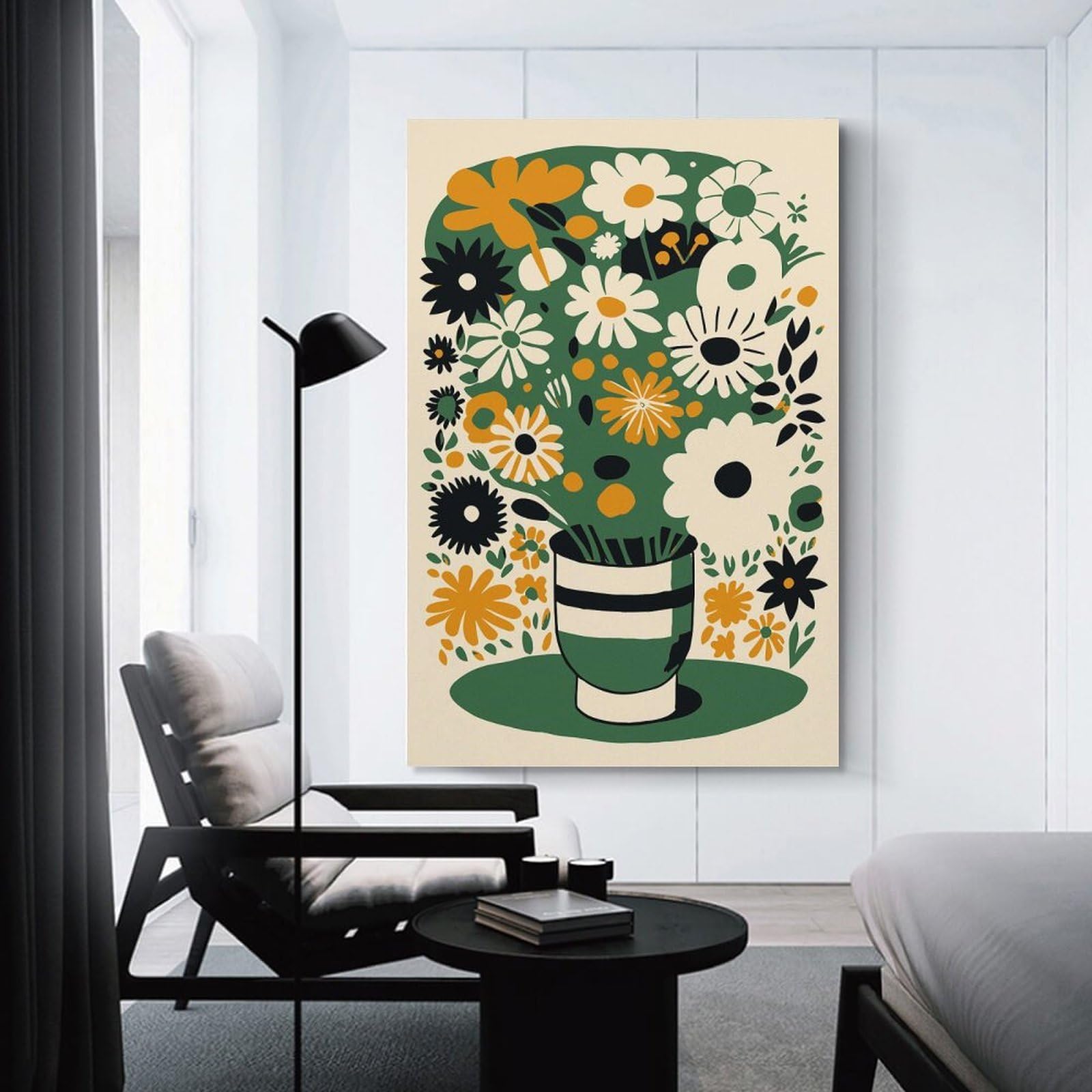 Junmoney Ava Bouquet of Flowers Canvas Wall Art, 24x36inch(60x90cm), for Entrance Walls, Hall Decor Or Foyers, Wall Decor to Refresh Empty Corners