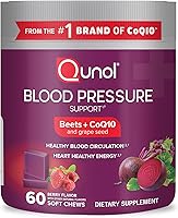 Qunol Beets Chews: 3-in-1 Blood Pressure Support with CoQ10 & Grape Seed Extract - Berry Soft Chews for Circulation & Energy