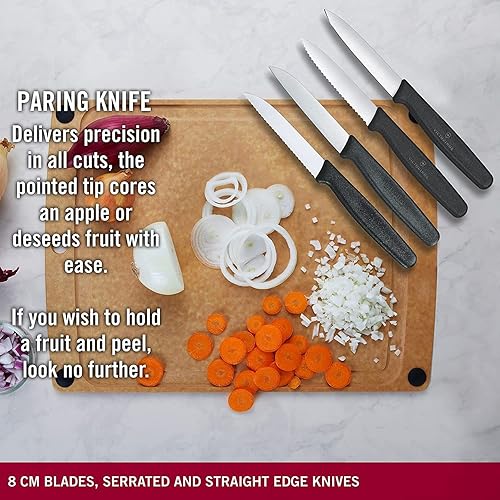 Vista 2 de Swiss Classic - Juego de cuchillos de pelar, 6 piezas Negro