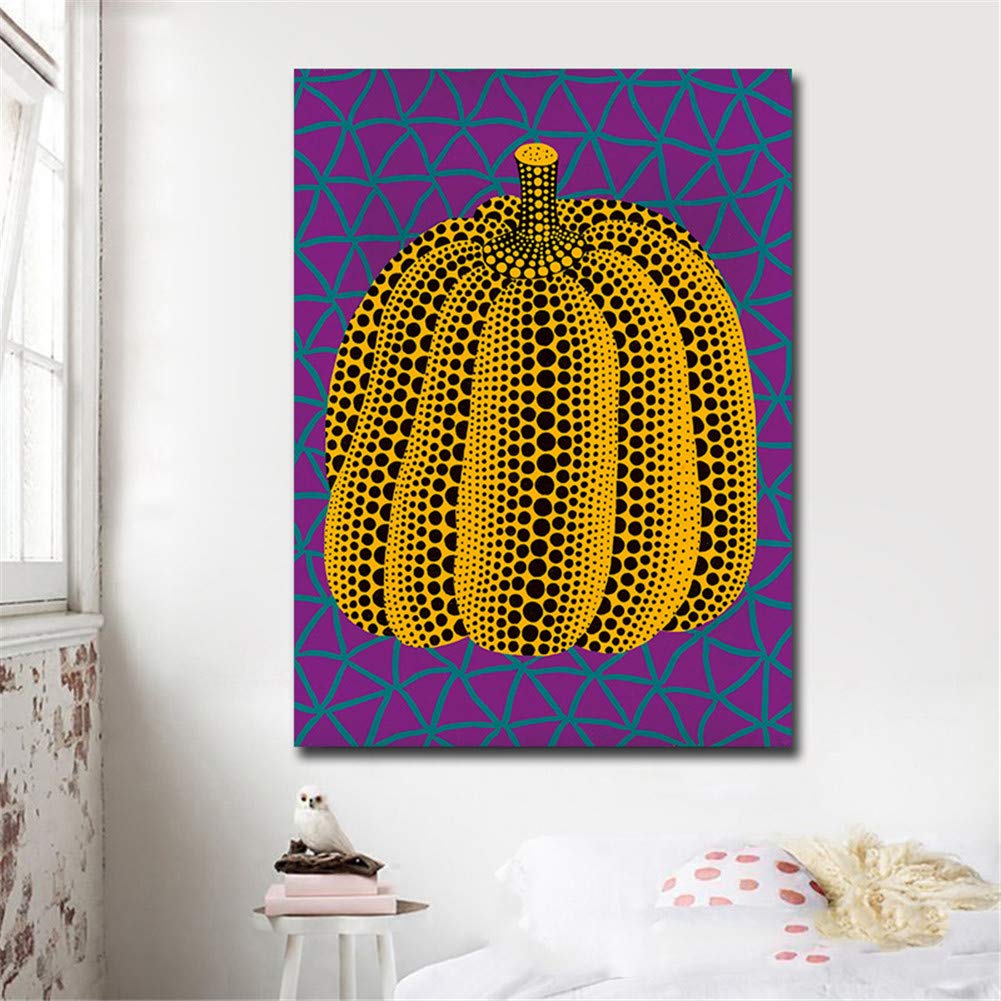 カボチャデザインのキャンバスアート Amazon.co.jp: 抽象カボチャキャンバス絵画草間Ya生スタイル