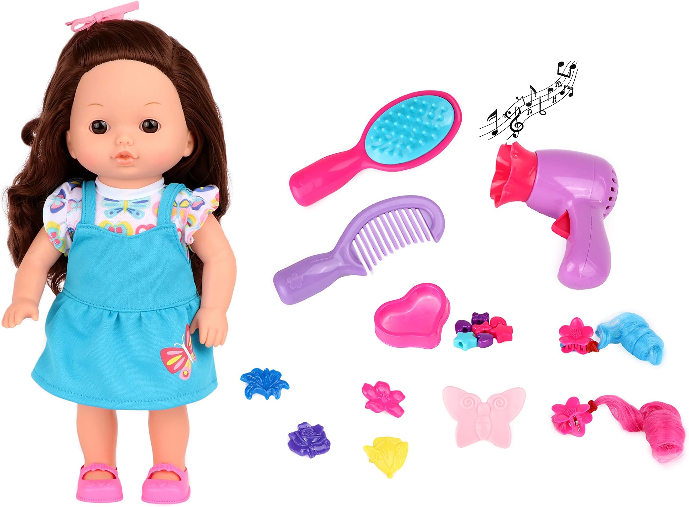 Gigo Dream Collection 12" Doll Hair Play Set - Brunette in Gift Box