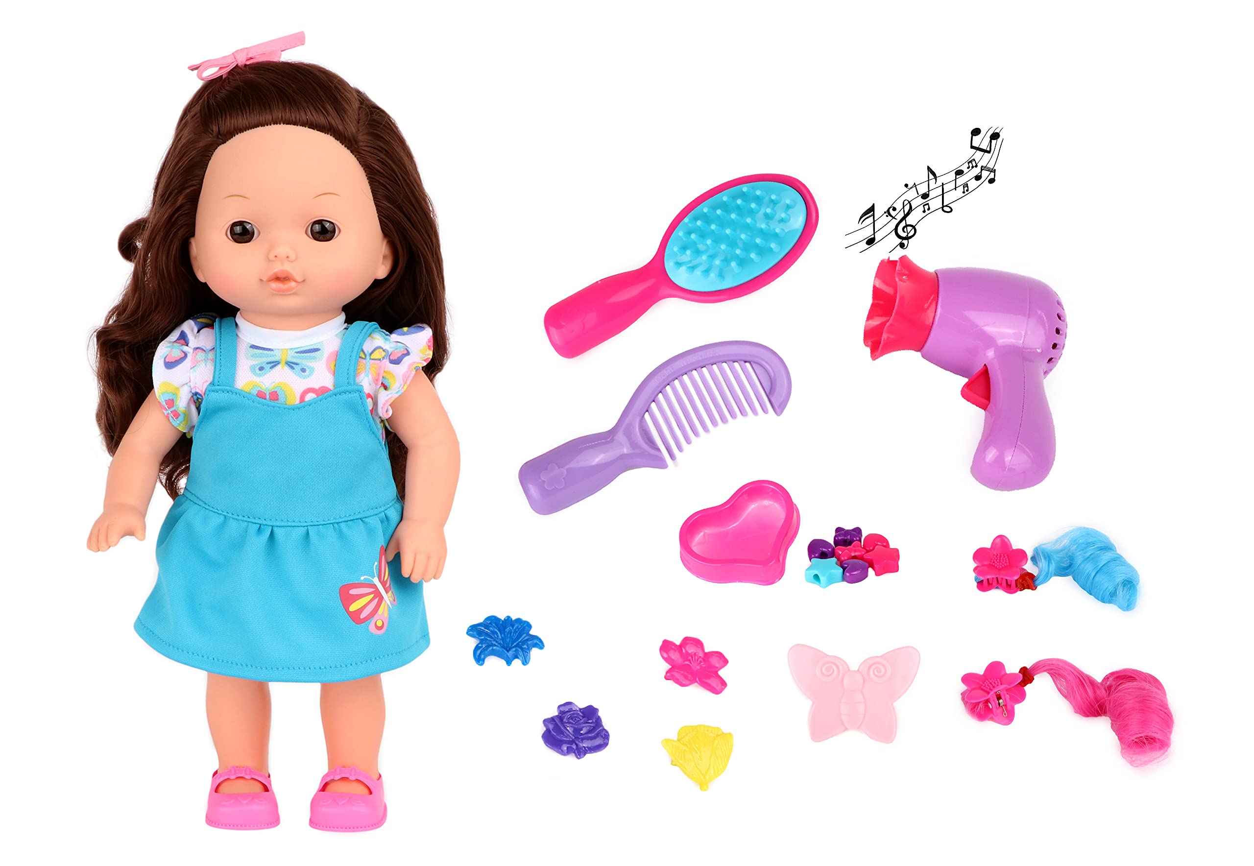 Gigo Dream Collection 12" Doll Hair Play Set - Brunette in Gift Box