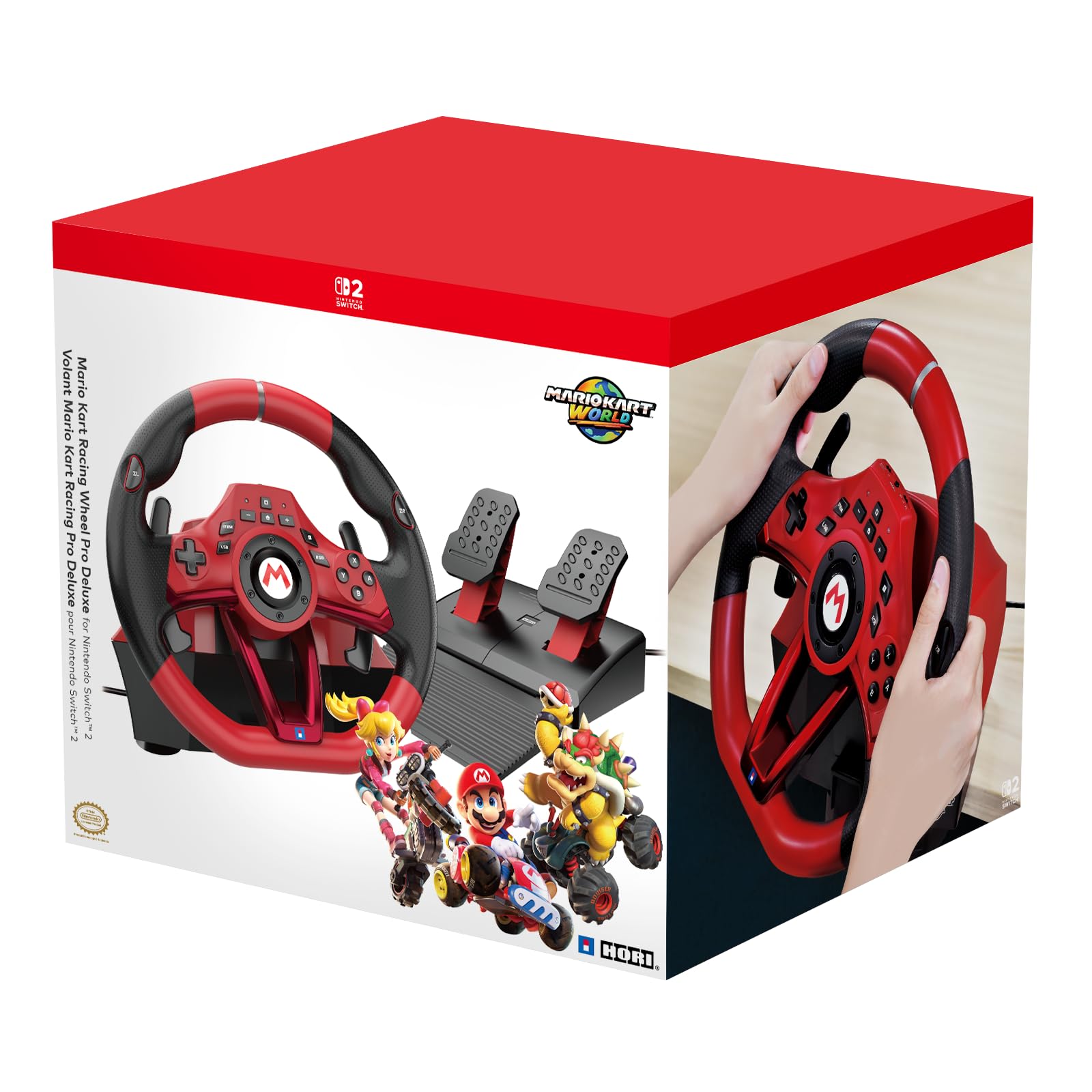 Hori - Volante Mario Kart Pro Deluxe para Nintendo Switch 2/PC - Licencia oficial