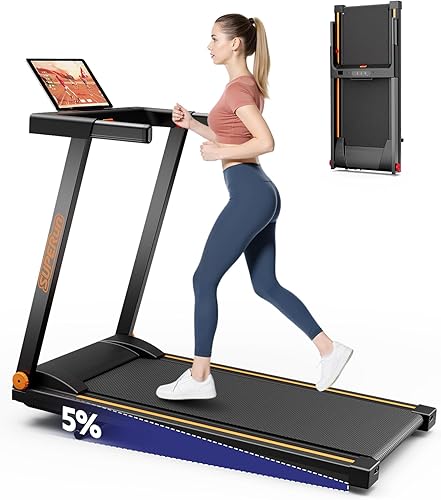 Cintas de correr 4 en 1 para el hogar con inclinación y asas, caminadora plegable para el hogar pequeños espacios, capacidad de 300 libras, 3.0 HP