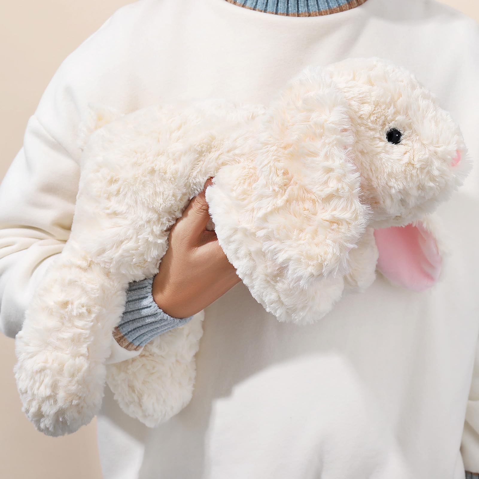 70CM Gewichtsstofftier Hase, 4,5 kg - Kuscheliges Kaninchen Plüschtier für Erwachsene und Kinder