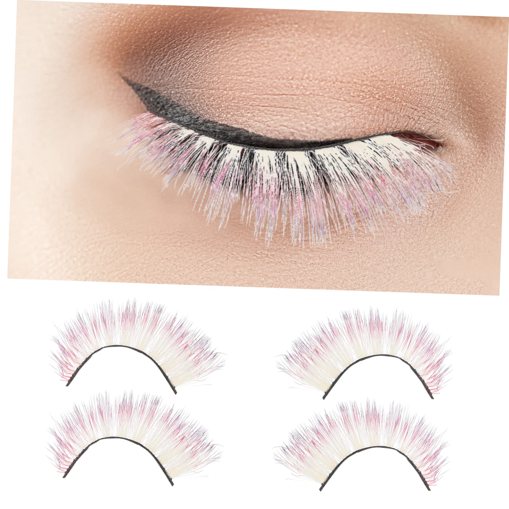 Healeved 4 Set Di Ciglia Finte A Lunghezza Intera Extension Per Ciglia Soffici 3d Look Per Donne Per Trucco Da Sfilata Di Moda 5 Paia*4
