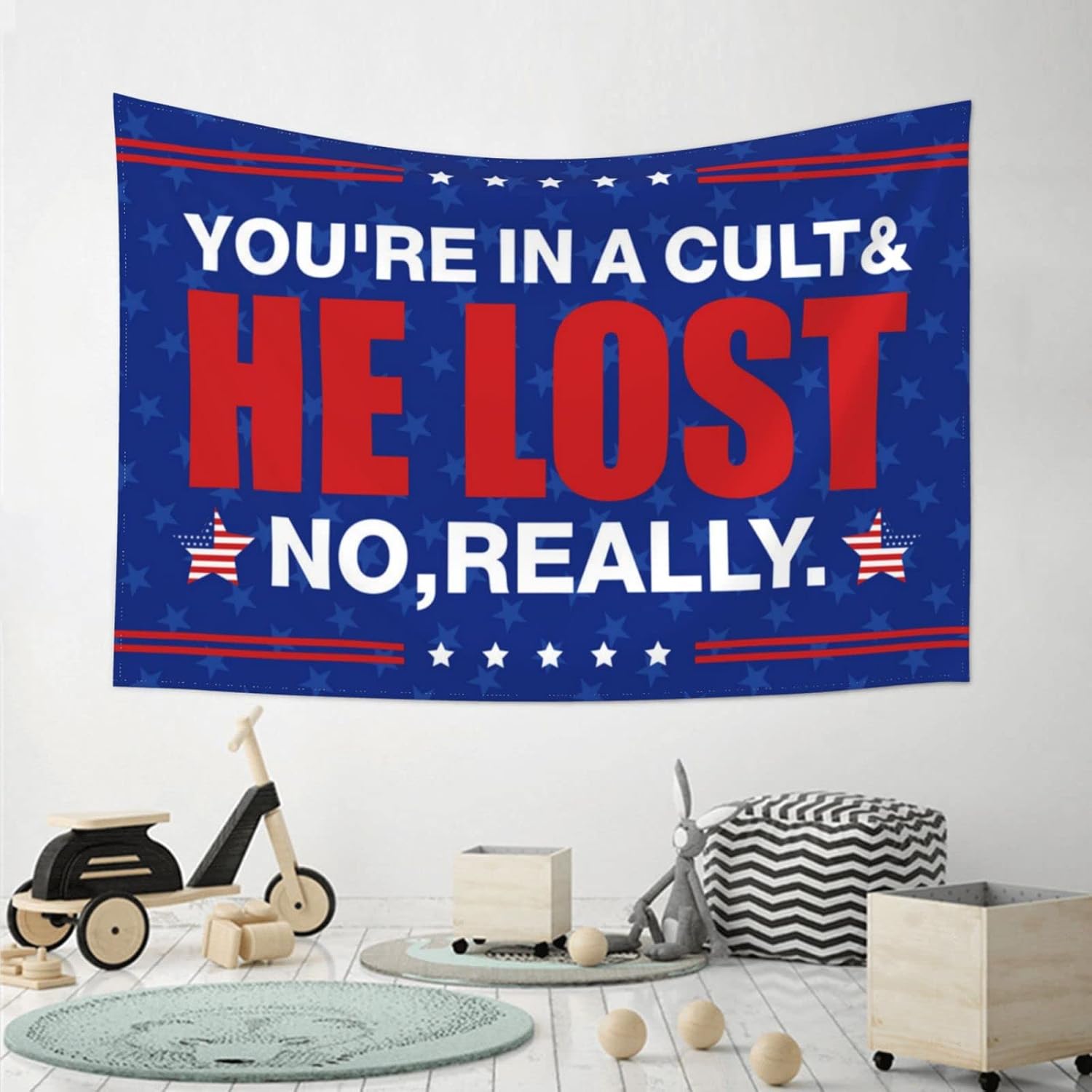 GVNVYFWUY Tapestries You'Re In A Cult And He Lost No Really Tapestry Room Decorations Gaming Room(75X100CM) image 4