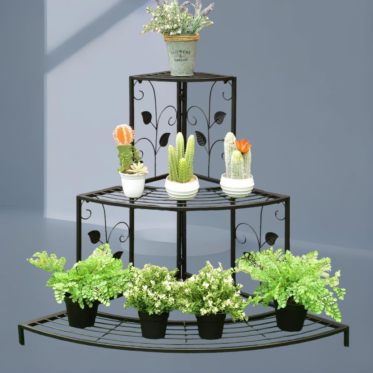See full amazon price history chart for CRAFTCASTLE 3 Tier Corner Plant Stand Floral Corner Shelf Metal Flower Pot Rack Stair-Step Style Display Ladder for Garden Balcony Indoor Outdoor- Black CRAFTCASTLE 3 Tier Corner Plant Stand Floral Corner Shelf Metal Flower Pot Rack Stair-Step Style Display Ladder for Garden Balcony Indoor Outdoor- Black (B0994GFK7D) Amazon Price History, Amazon Price Tracker