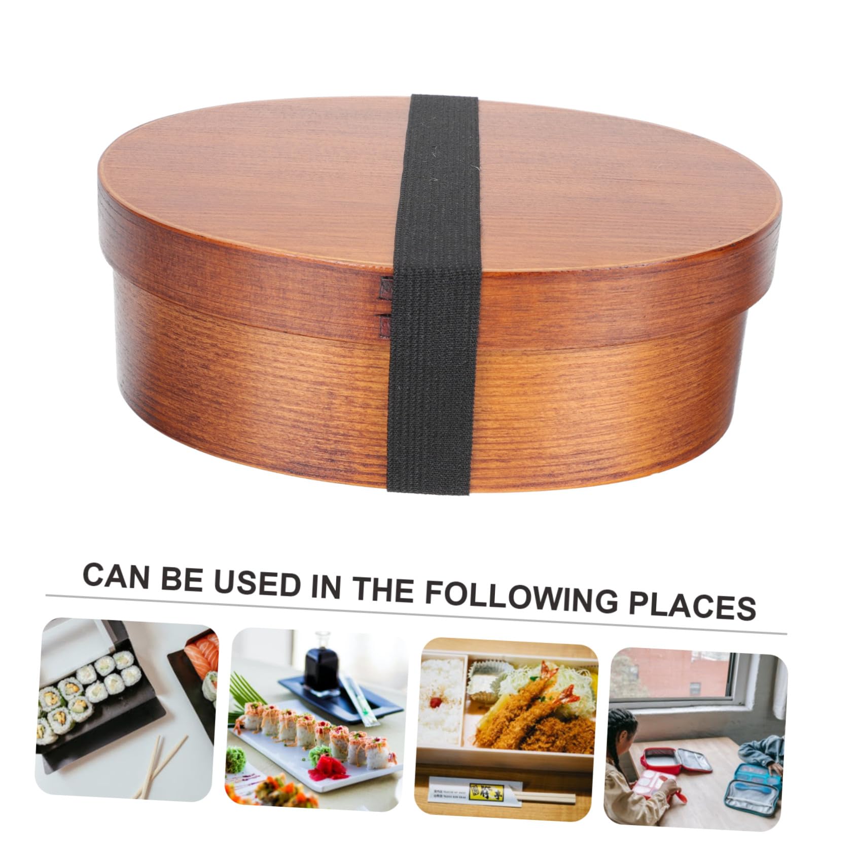 Boîte à Bento en Bois, Boîte à Déjeuner Sushi Japonaise Portable