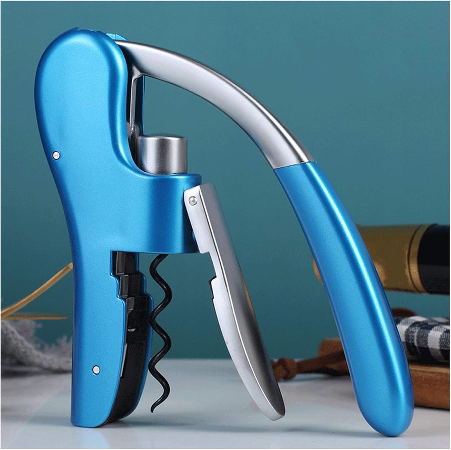 Wine Opener Portable Wine Corkscrew Kit Household Multifunctional Beer Corkscrew Red Bar Corkscrew Accessories (Black, Blue) Wine Bottle Opener (Color : A) (C)