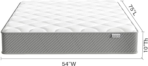 Miniatura 2 de Colchón de tamaño matrimonial, colchón de espuma viscoelástica de 10 pulgadas en una caja con resortes ensanchados, colchones híbridos de firmeza
