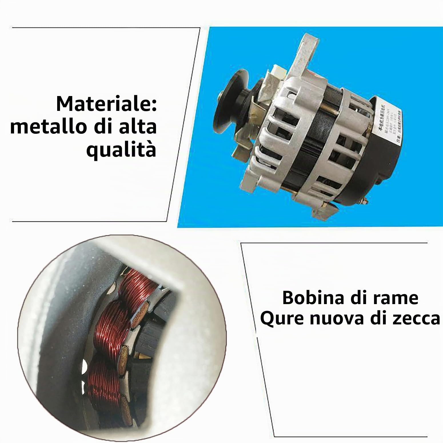 Generatore A Magneti Permanenti 220V 800W / 1300W / 1500W Motore per La Casa della Tensione Costante Senza Spazzole, Core Rame Piccola Alternatore per Tricicli E Motocicli,1500w,220V