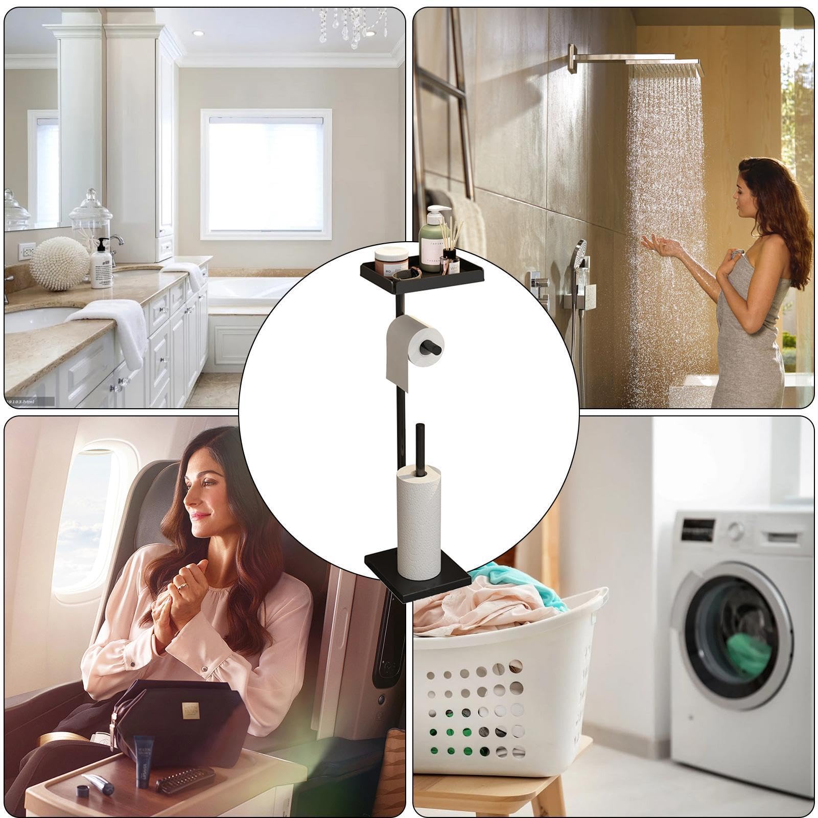 Porte-rouleau de papier toilette sur pied - Porte-rouleau de papier