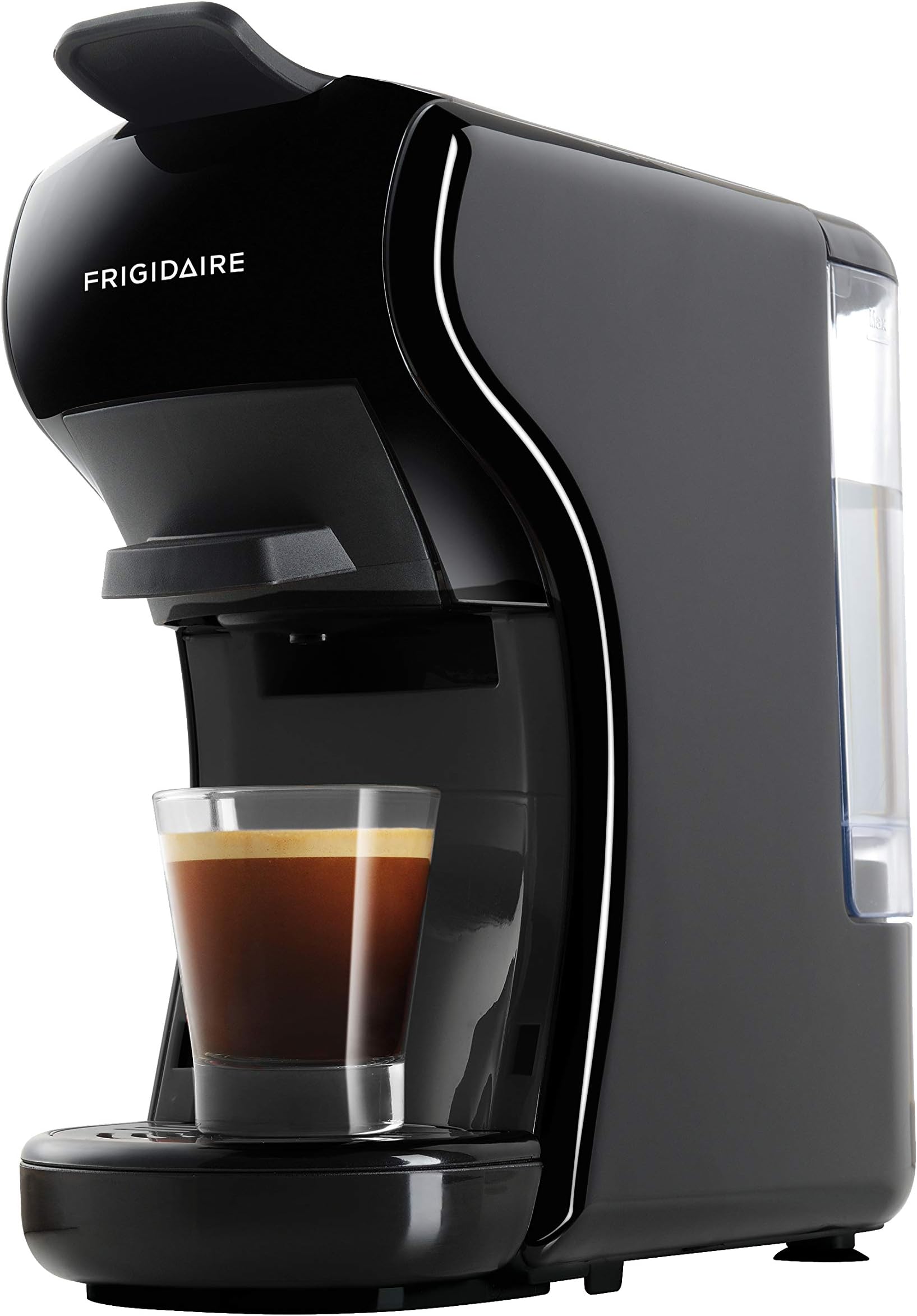 Frigidaire ECMN103-BLACK Multi Capsule Compatible Coffee Maker-Nespresso Dolce Gusto and Grounds, Black