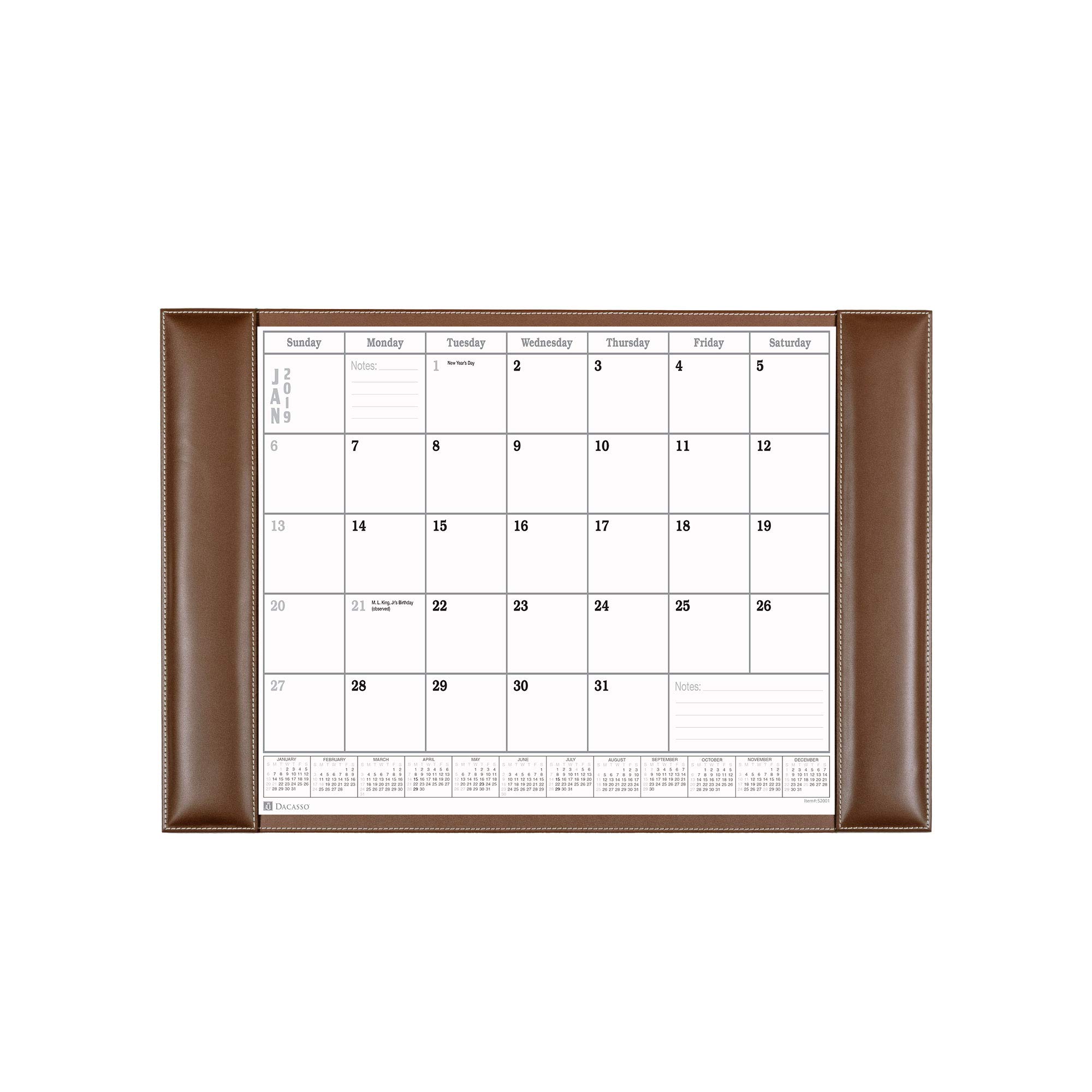 Amazon.com: Dacasso Leather Desk Calendar pad, 25.5 x 17.25, Rustic ...