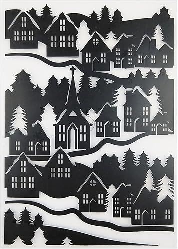 DzIxY Carpetas en relieve de plástico para árbol de casas para tarjetas suministros de bricolaje papel 3D plantillas de álbumes de recortes álbum