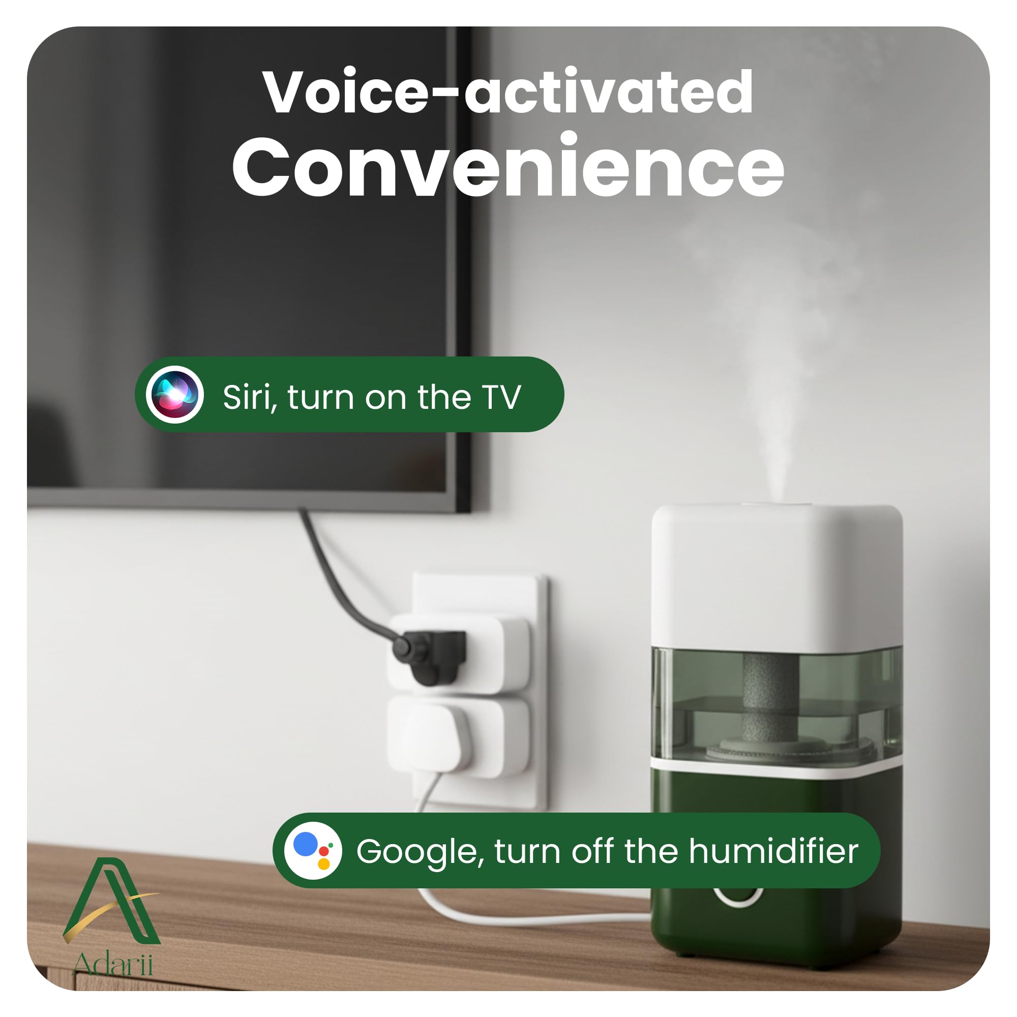 Adarii Smart Plug Google Home Compatible with Alexa 15A WiFi Plug 2 4GHz Smart Life Plug Voice Control — view 7