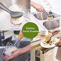 Vista 4 de Cepillo para fregar platos con mango de lavado, cepillo para platos, cepillo para fregar platos, cepillo de platos con mango, cepillo de platos