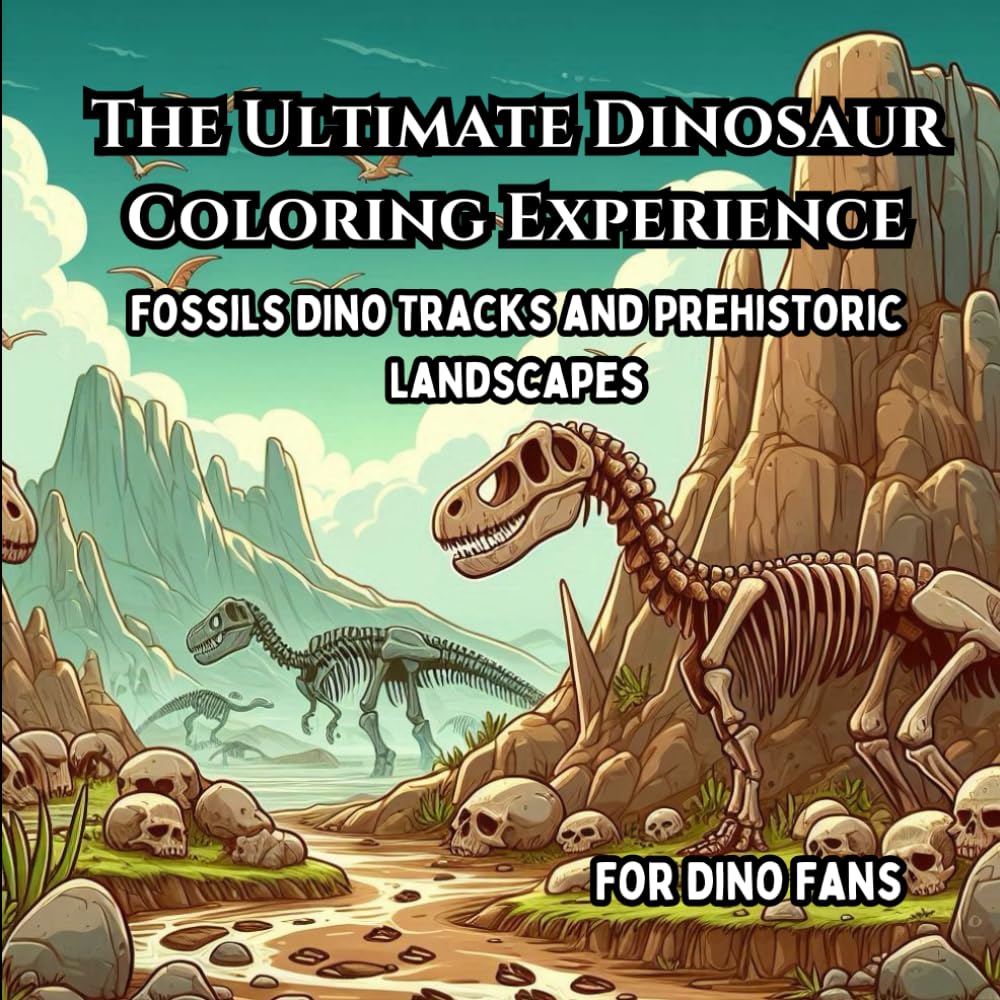 The Ultimate Dinosaur Coloring Experience: Fossils, Dino Tracks, and Prehistoric Landscapes (Roaring Dinosaurs Coloring World)