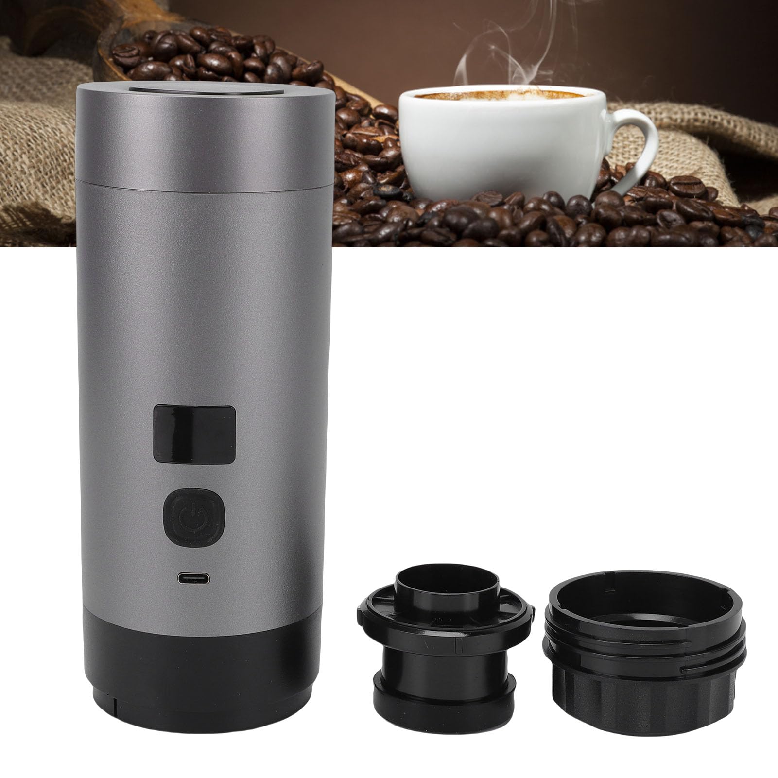 Caffettiera Portatile Adatta Ai Viaggi Riscaldamento Rapido Modalità di Estrazione 3 in 1 per Campeggio, PC, 72 W