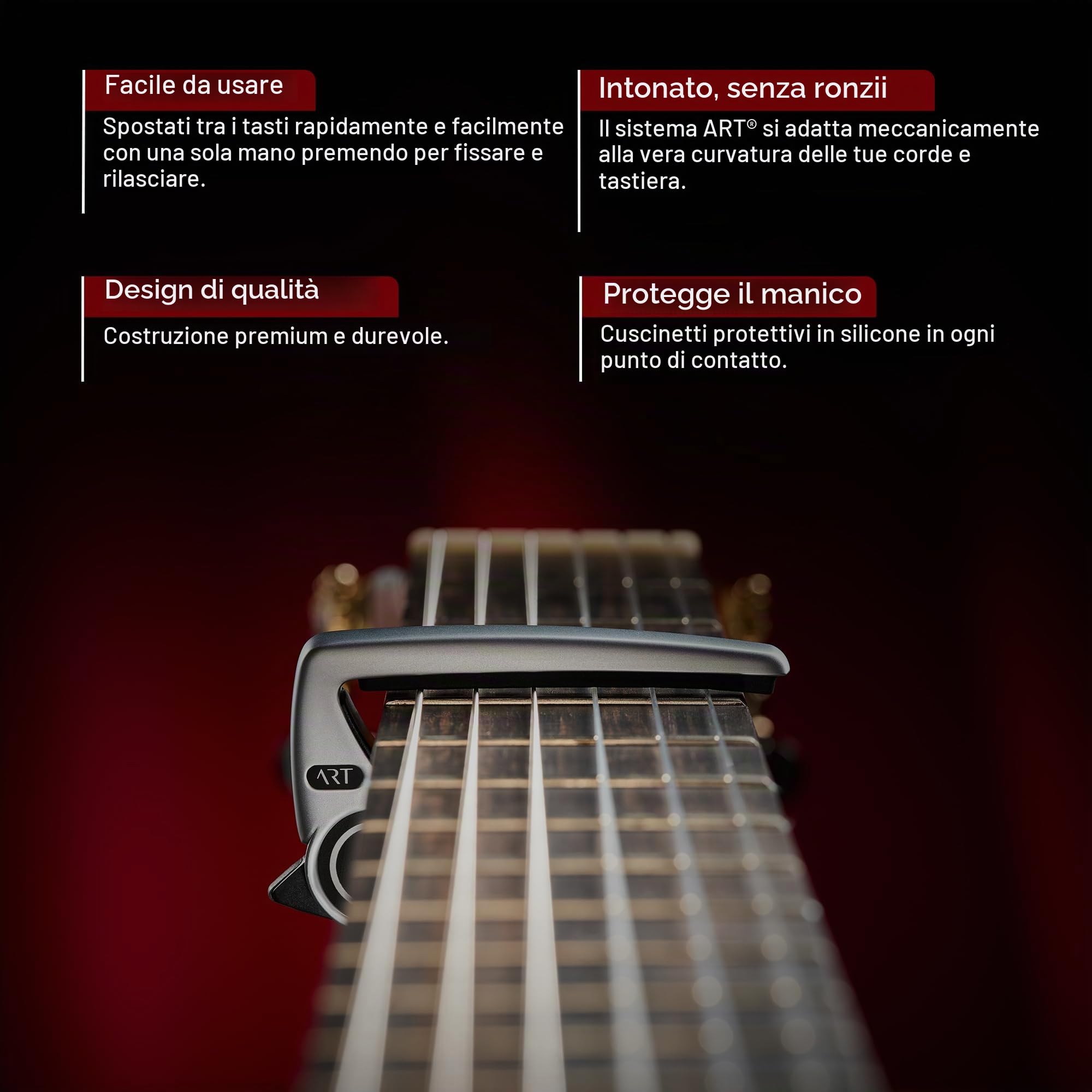 G7th Performance 3 Capotasto Classico Cromato per Chitarra – Controllo della Tensione Rivoluzionario, Tecnologia a Raggio Adattivo (ART) – Capotasto pluripremiato per chitarre classiche e flamenco