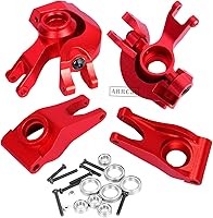 Vista 7 de Pieza de mejoras para 110 SentonGranitoBigRockVorteks 3S Blx MEGA550 4X4, bloque de dirección frontal de aluminio, nudillos, cubos C, bloques