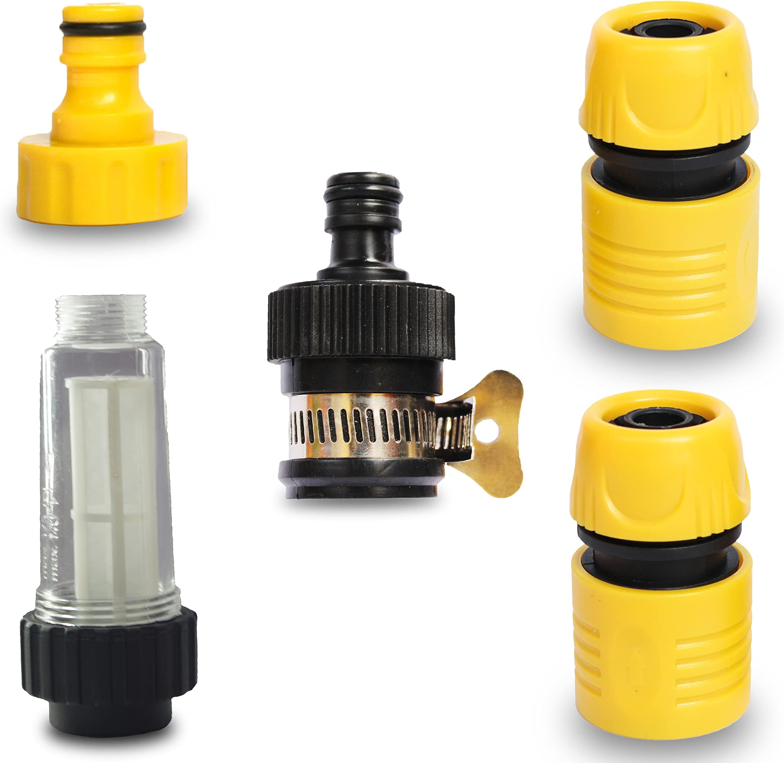Water Filter Kit 1/2” for High-Pressure Car Washers: Compatible with Karchre K1-K7, Bosch AQT & Aquatak, Black & Decker, Hübertt, and More