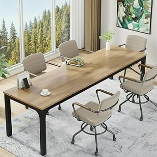 TEKAVO Simplon Large Computer Table | Meeting Table | Conference Table | Two Person Desk | Large Office Table | Long Work ...